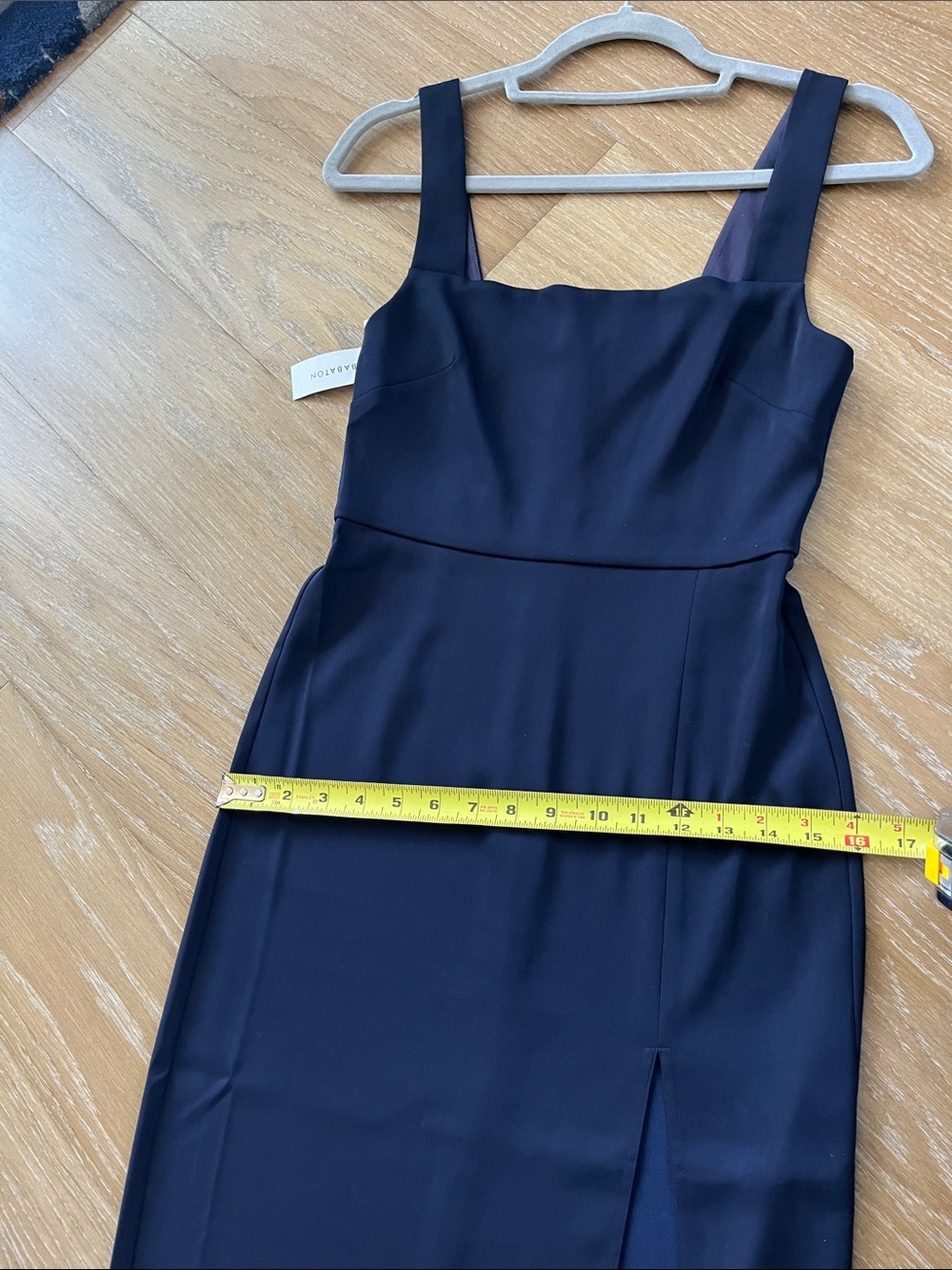 NWT Aritzia Babaton 90s Slit Midi Dress in Pure Indigo (Size 0) - Picture 11 of 11